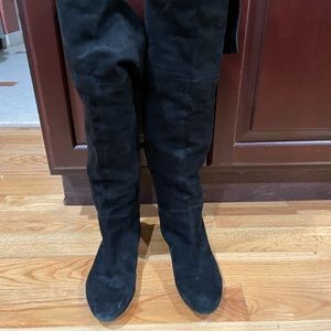 Black suede boots Sam Elderman size 8.5.